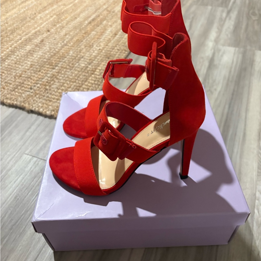 Madden Girl Red Strappy Heels